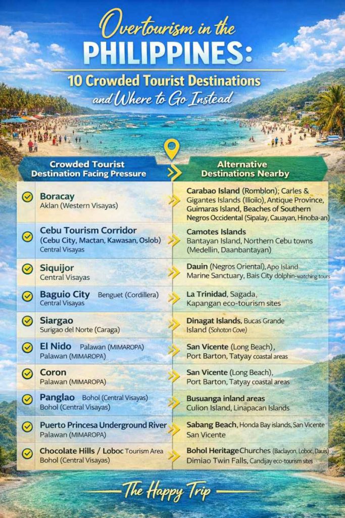 Philippine Overtourism : Crowded Destinations, Alternative Places